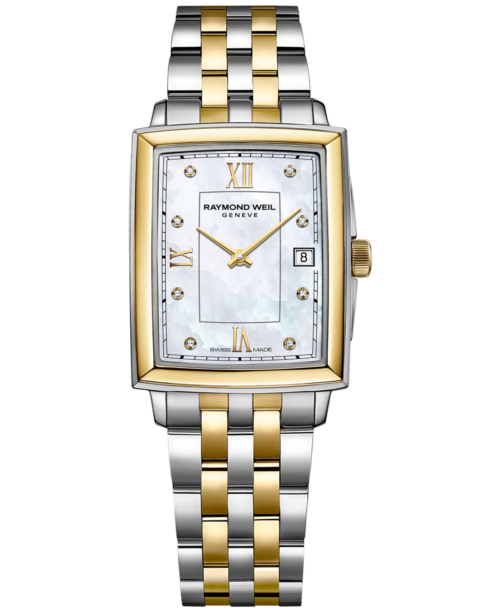 Raymond Weil Women's  Swiss Toccata Diamond Accent Two-Tone Stainless Steel Bracelet Watch 22.6x28.1mm