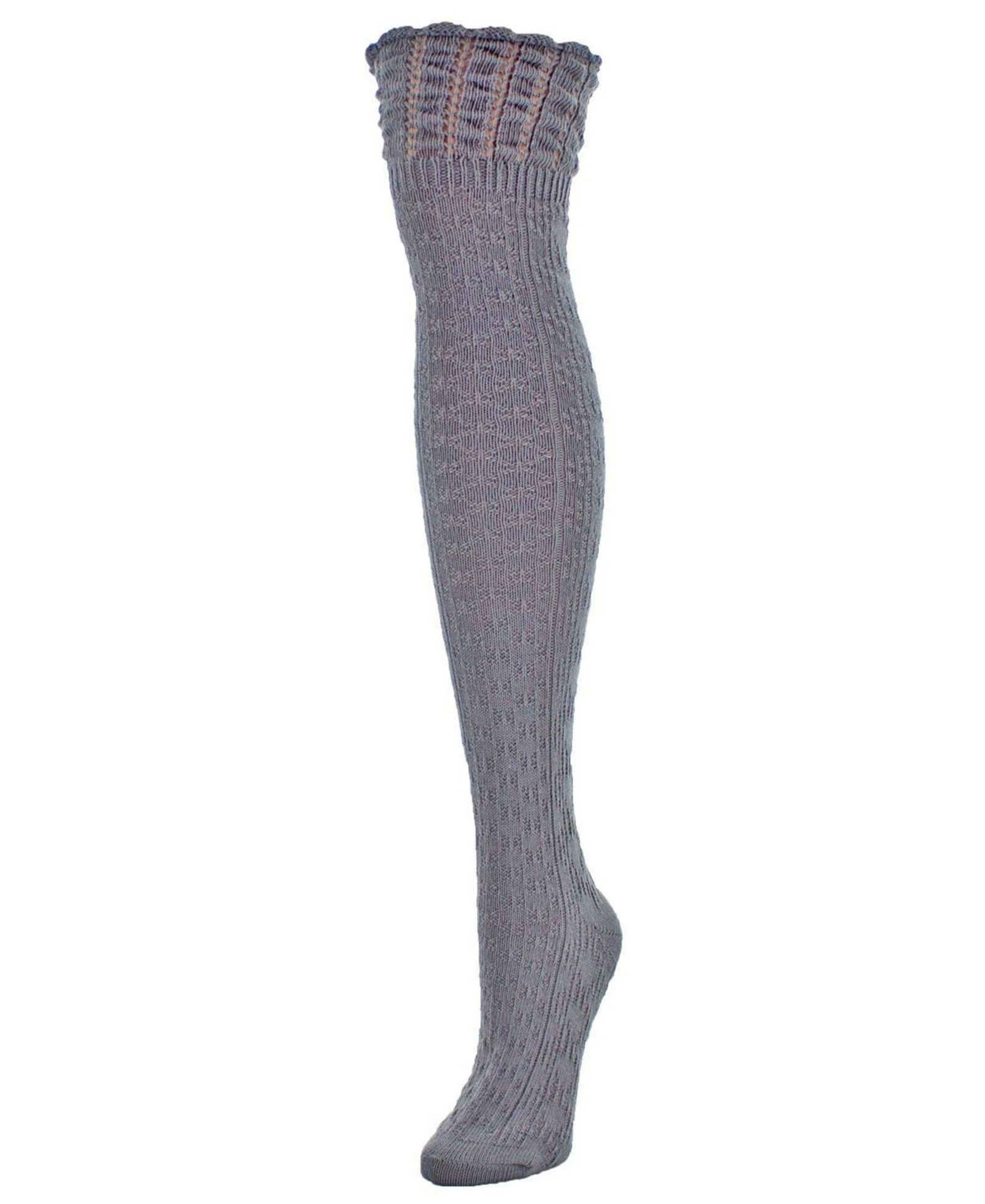 MeMoi Women's Honeycomb Bee Over The Knee Socks