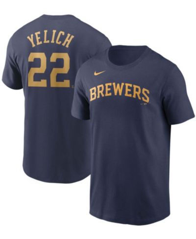 Nike Men's Milwaukee Brewers Name & Number T-Shirt - Christian Yelich