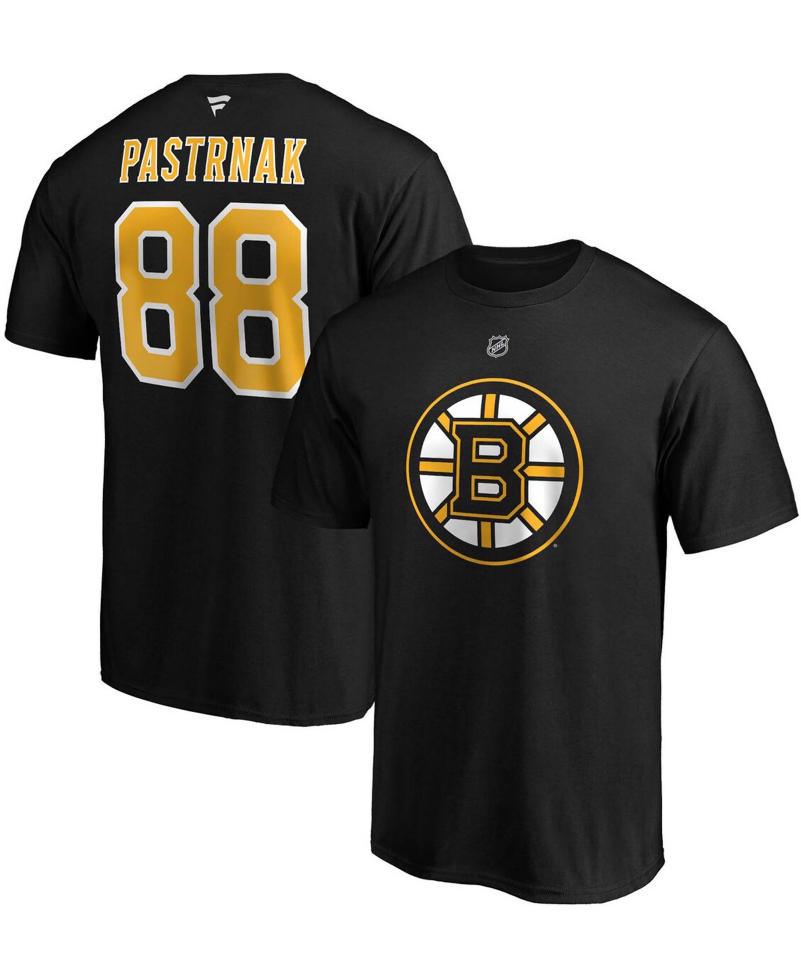 Футболка Fanatics Men's David Pastrnak Boston Bruins Team Authentic Stack