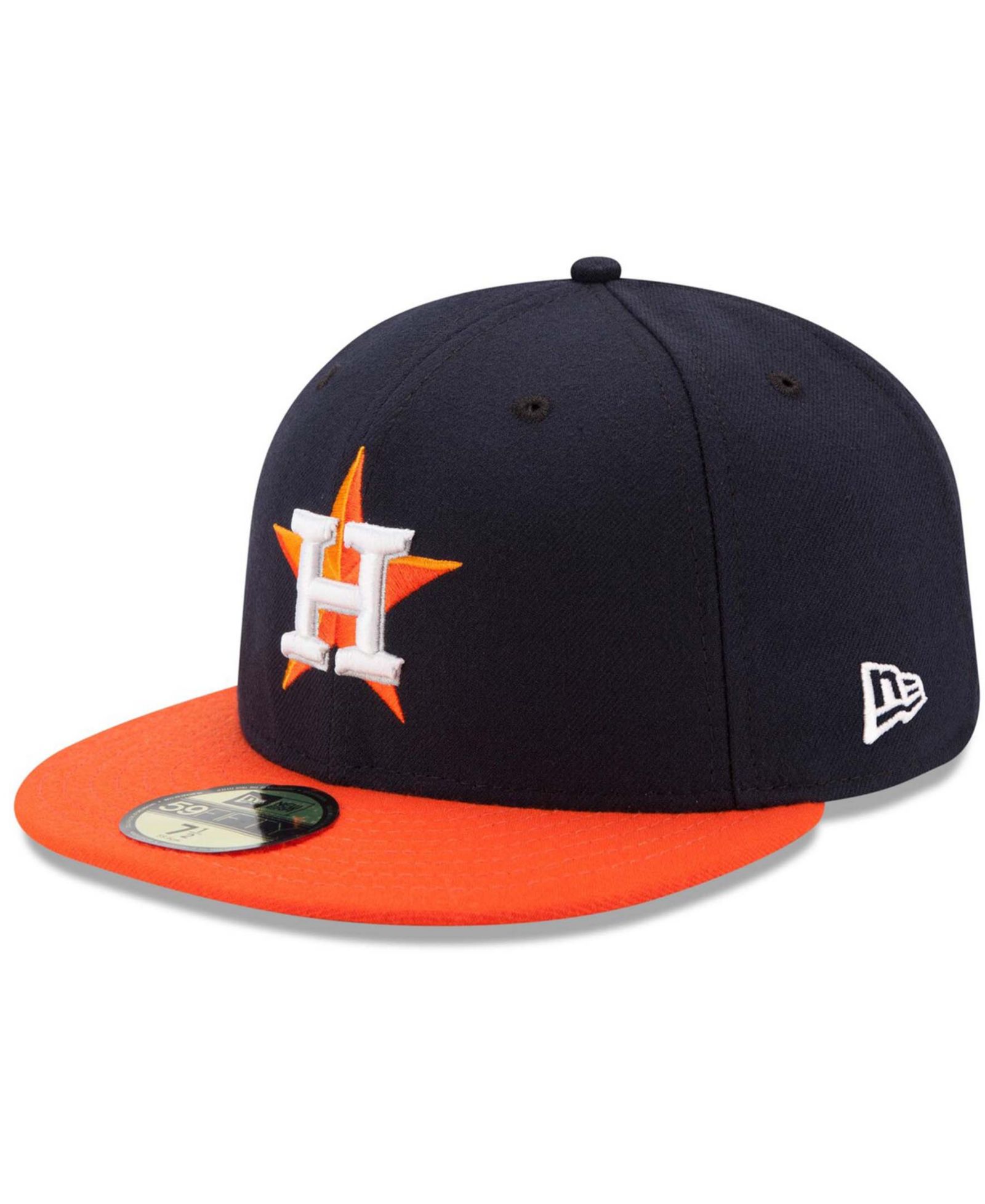 Мужская бейсболка New Era Houston Astros Road Authentic Collection On Field 59FIFTY Performance, темно-синий/оранжевый