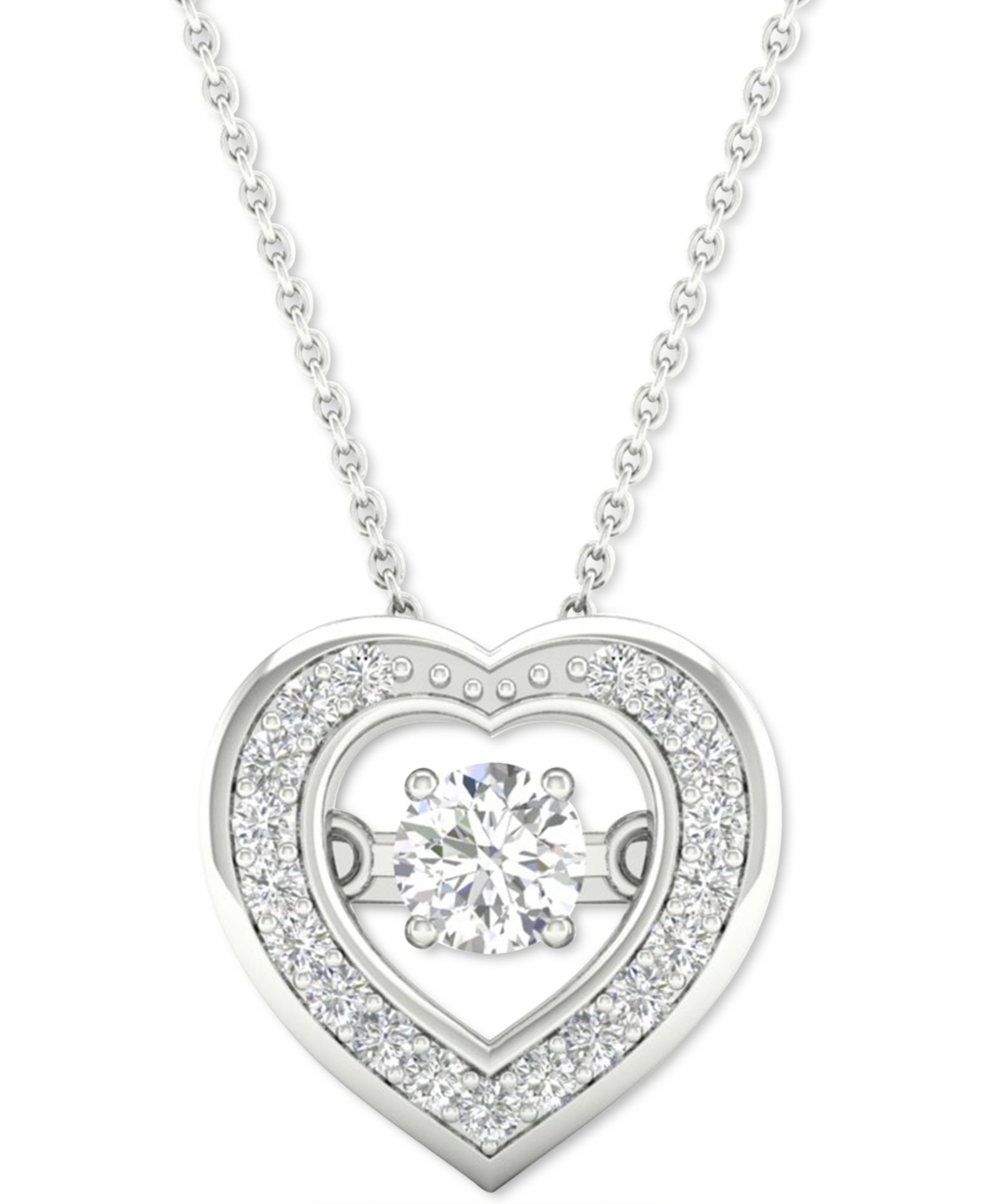 Подвеска-ожерелье Twinkling Diamond Star с бриллиантами в 10k White Gold, 18"