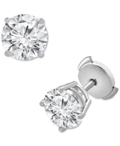 Серьги-гвоздики с выращенными бриллиантами 3 ct. t.w. в 14k White, Yellow или Rose Gold