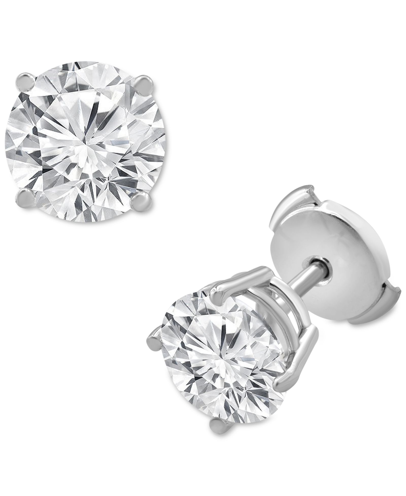 Certified Lab Grown Diamond Stud Earrings (4 ct. t.w.) in 14k White, Yellow or Rose Gold