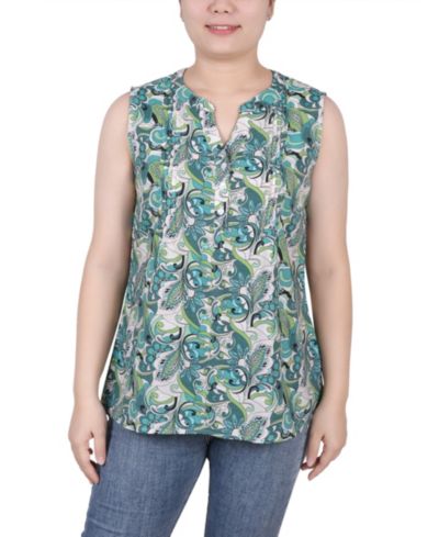 Женская блузка NY Collection Sleeveless Pintucked