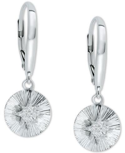 Giani Bernini Cubic Zirconia Starburst Disc Drop Earrings, Created for Macy's