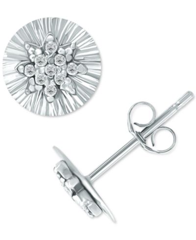Серьги-гвоздики Giani Bernini Cubic Zirconia Star Cluster Disc