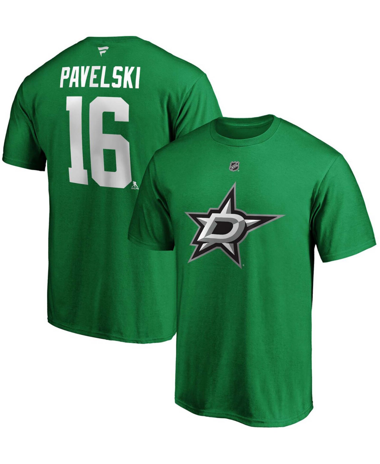 Мужская футболка Fanatics Joe Pavelski Kelly Green Dallas Stars Player Authentic Stack Name and Number