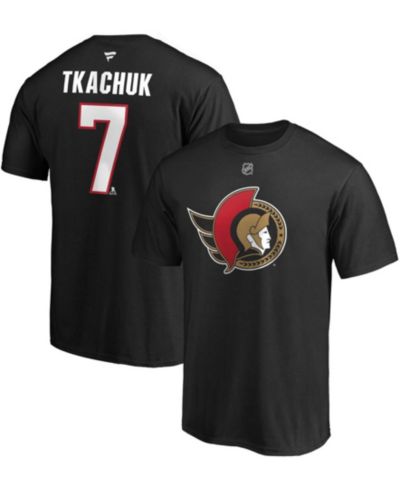 Мужская футболка Brady Tkachuk Black Ottawa Senators Authentic Stack Name and Number
