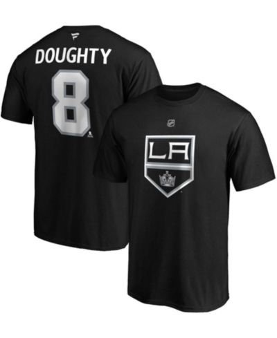 Мужская футболка Fanatics Drew Doughty Black Los Angeles Kings Authentic Stack Name and Number