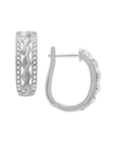 Серьги-кольца Silver or Gold Plated Twist Center Hinge Hoop