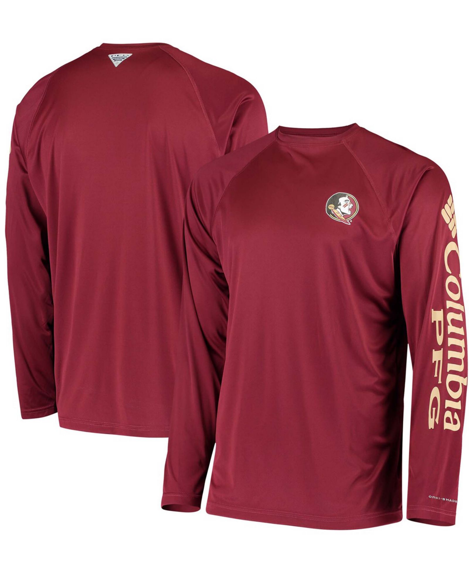 Мужской PFG Garnet Florida State Seminoles Terminal Tackle Omni-Shade Long Sleeve T-shirt