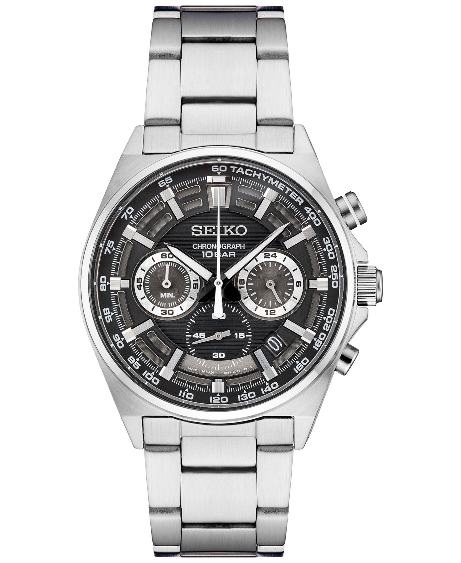 Мужские часы Seiko Chronograph Essentials на стальном браслете 41mm