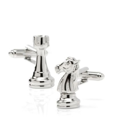 Ox & Bull Trading Co. Men's Knight and Rook Chess Piece Cufflinks