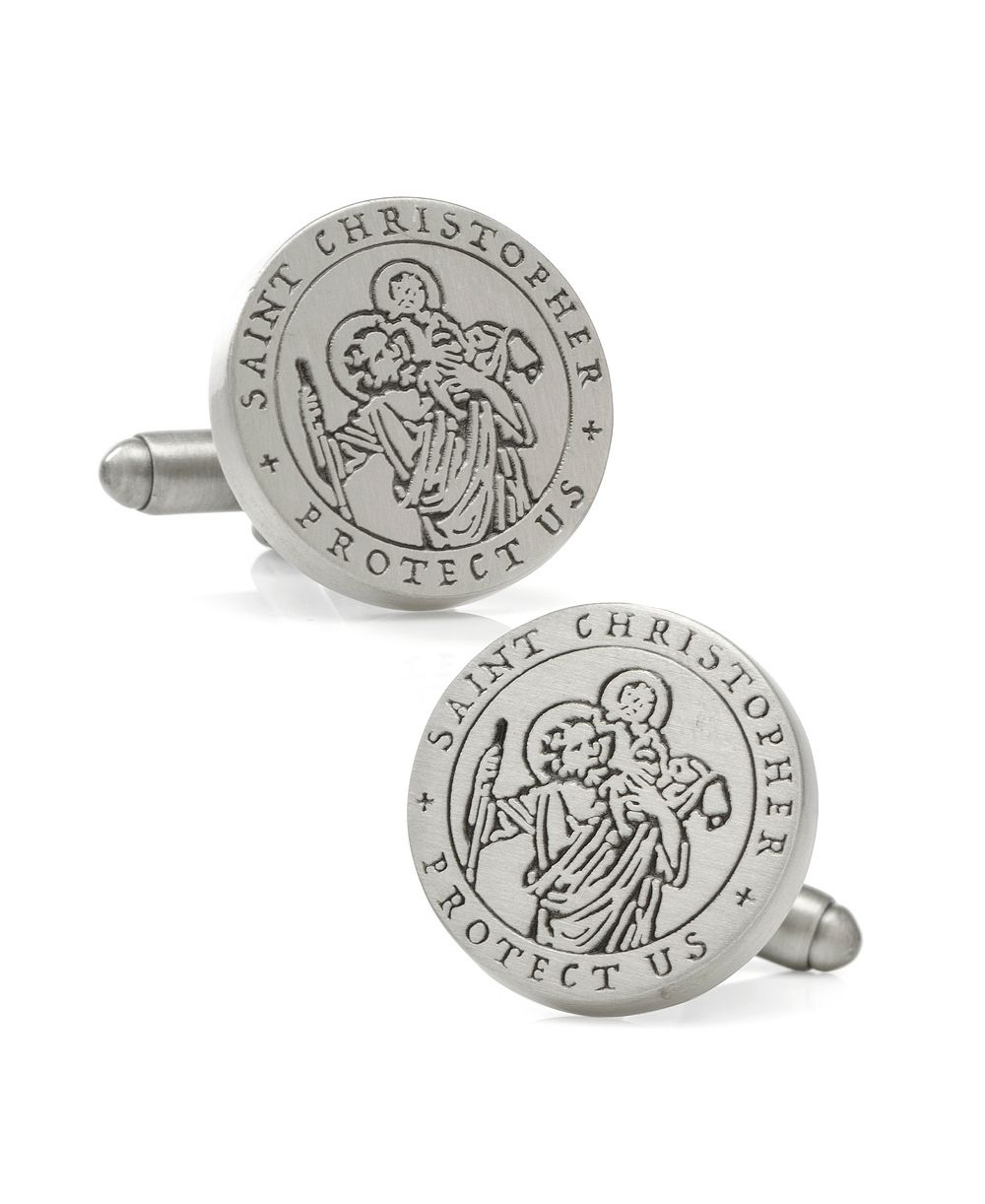 Мужские запонки Ox & Bull Trading Co. St. Christopher Amulet Cufflinks