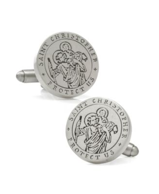 Ox & Bull Trading Co. Men's St. Christopher Amulet Cufflinks