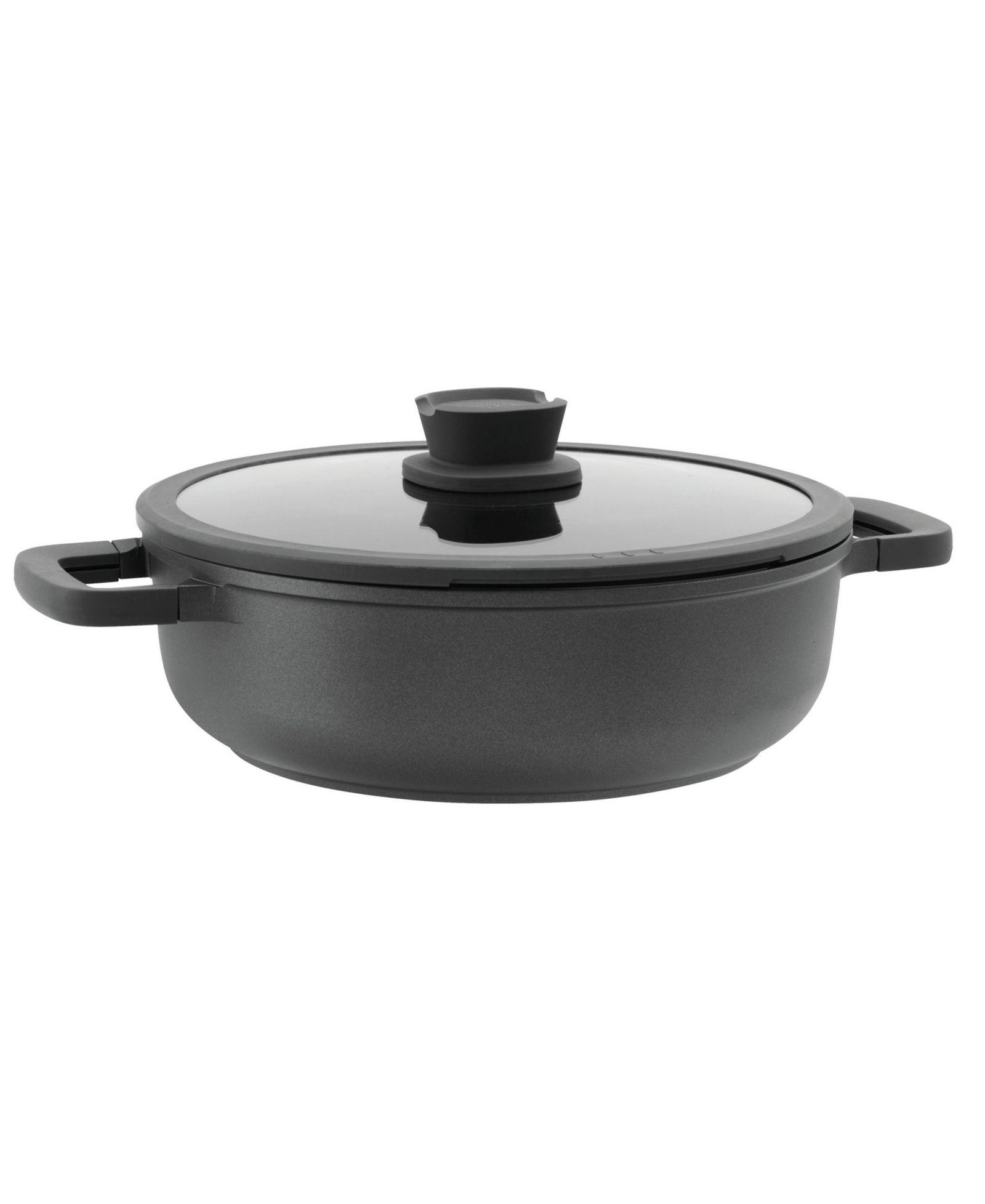 BergHOFF Leo Stone+ Nonstick Ceramic 11" Saute Pan with Lid 2-handle, 5qt