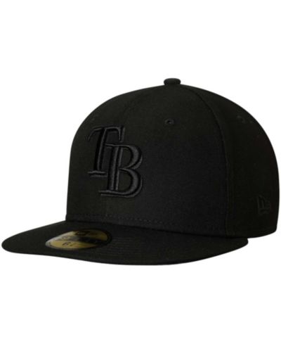Мужская кепка 59FIFTY Black Tampa Bay Rays Primary Logo Basic