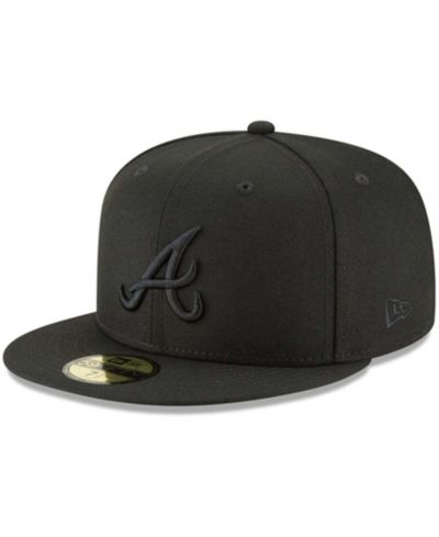 New Era Мужская кепка 59FIFTY Atlanta Braves с основным логотипом черная
