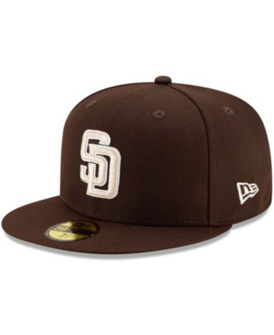 Мужская кепка New Era San Diego Padres Alternate Authentic Collection 59FIFTY, коричневая