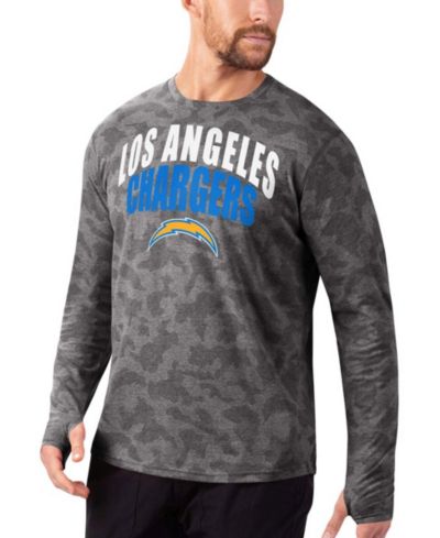 Мужская футболка MSX by Michael Strahan Los Angeles Chargers Camo с длинным рукавом черная