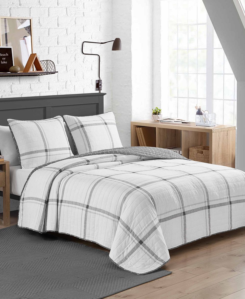 Nautica Fleetville хлопковый реверсивный комплект из 3 частей Quilt, King