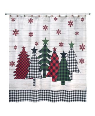 Avanti Штора для душа Holiday Plaid, 72" x 72"