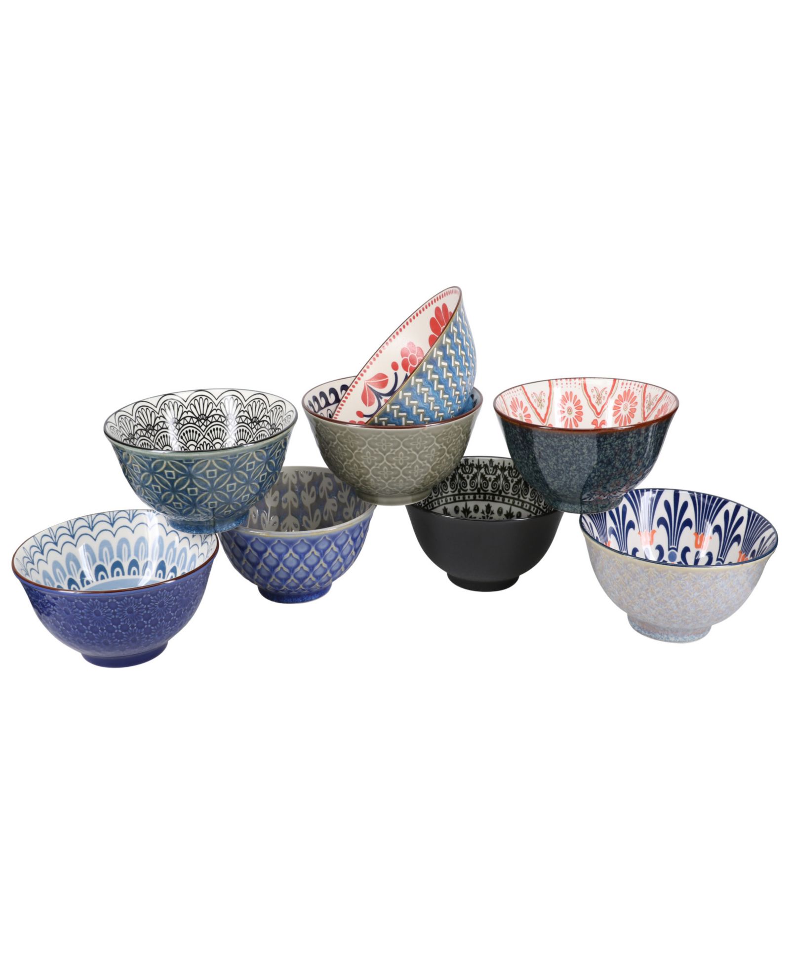 Набор из 8 чаш Ooh LaLa Mix and Match, 23 Ounce