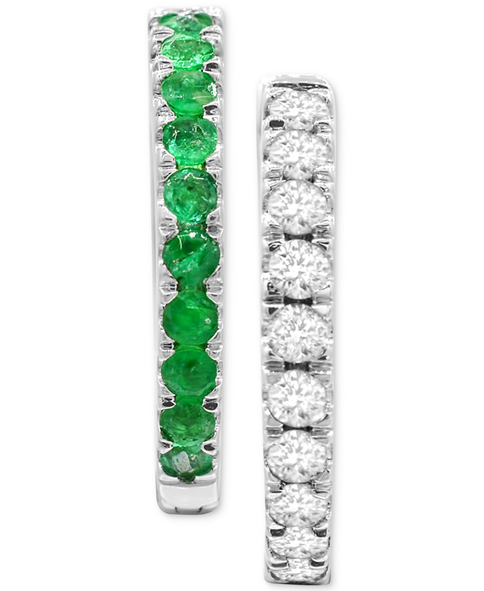 Серьги-кольца с обратимым дизайном Lab-Grown Sapphire и White Sapphire