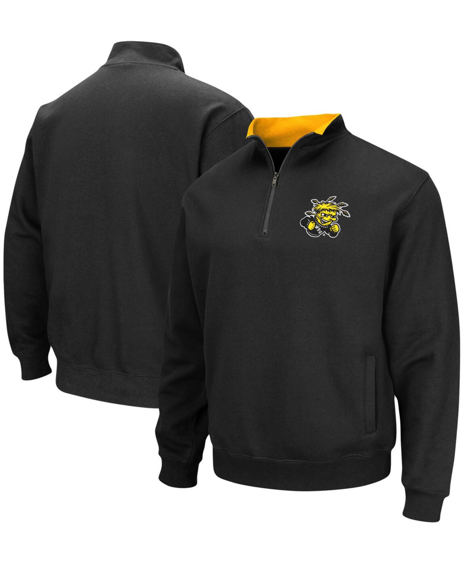 Куртка Colosseum Мужской Black Wichita State Shockers Tortugas Logo с молнией на четверть