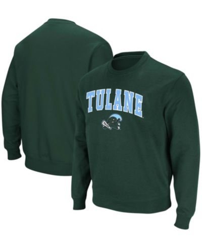 Мужская толстовка Colosseum Tulane Green Wave Arch Logo Tackle Twill Pullover, зеленая