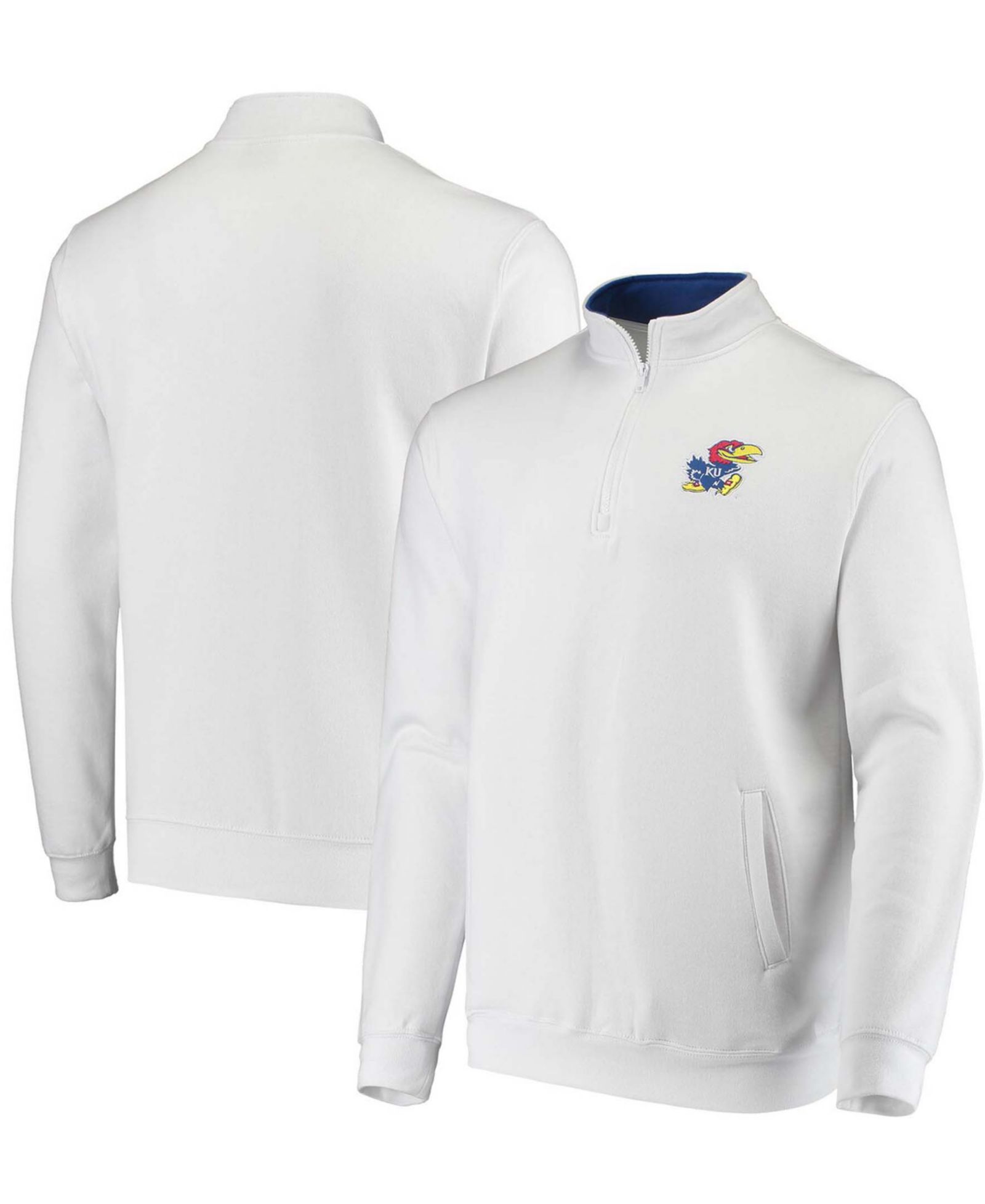 Colosseum Мужская куртка на молнии с логотипом Kansas Jayhawks Tortugas White Big and Tall