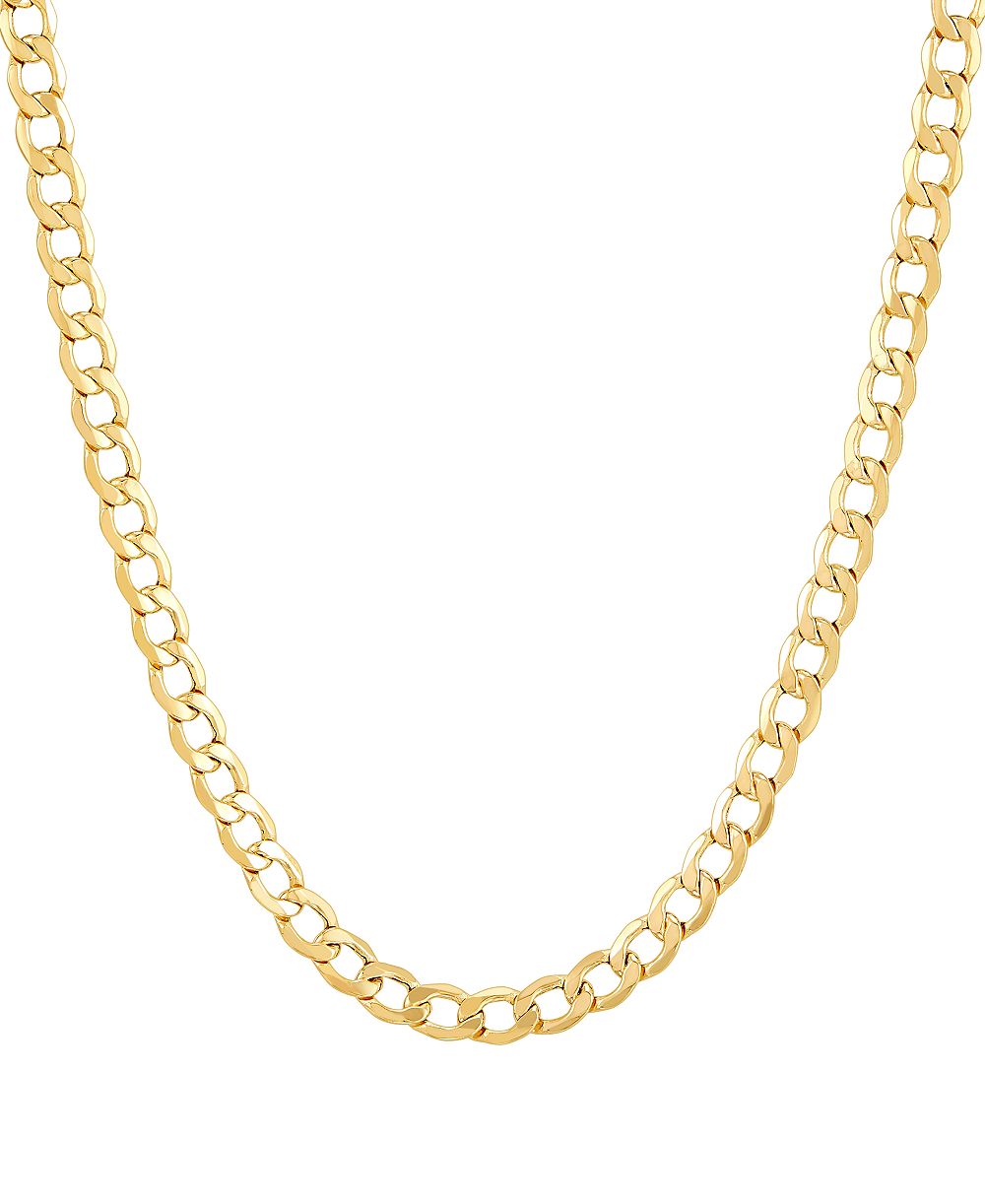 Тонкая цепь Curb Link Necklace (5mm) 14k Gold, 20"