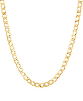 Тонкая цепь Curb Link Necklace (5mm) 14k Gold, 20"