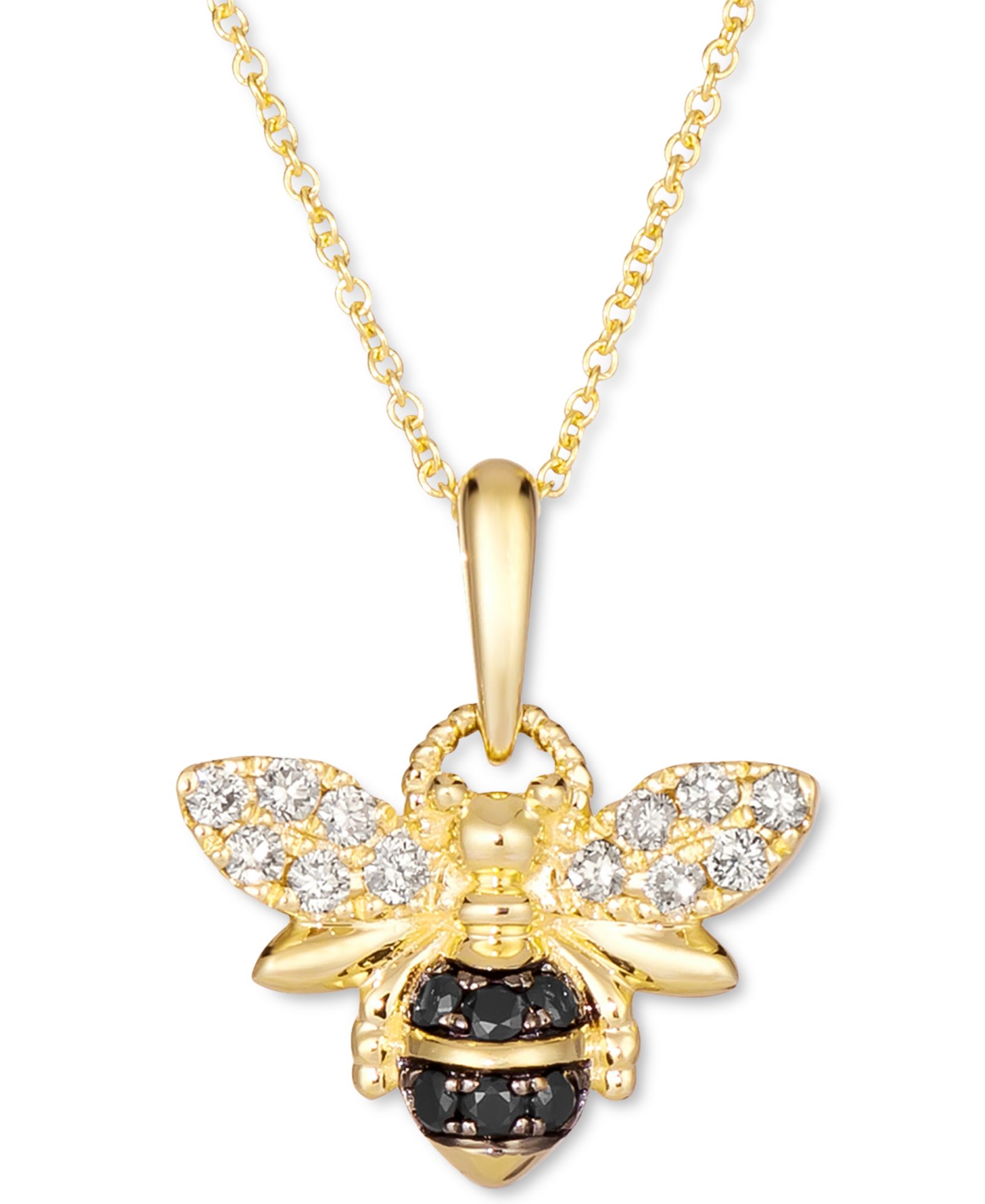Le Vian® Nude Diamond (1/5 ct. t.w.) & Blackberry Diamond (1/10 ct. t.w.) 18" Pendant Necklace in 14k Gold