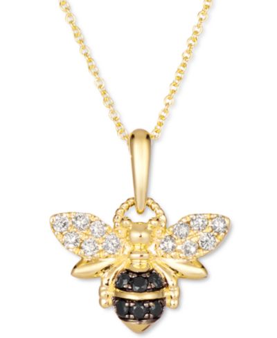 Le Vian® Nude Diamond (1/5 ct. t.w.) & Blackberry Diamond (1/10 ct. t.w.) 18" Pendant Necklace in 14k Gold