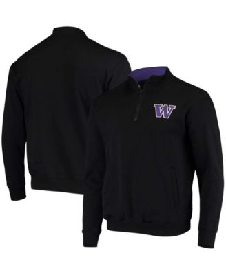 Men's Black Washington Huskies Tortugas Logo Quarter-Zip Jacket