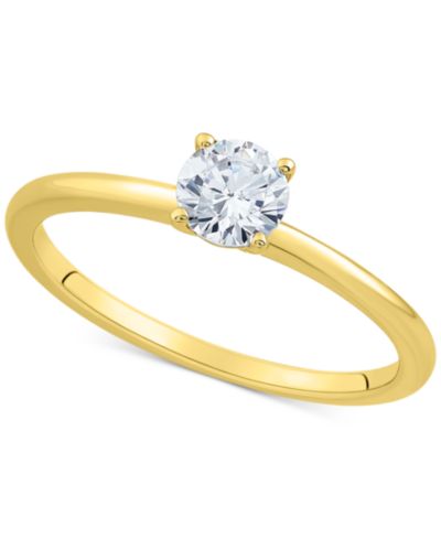 Помолвочное кольцо IGI Certified Lab Grown Diamond (1/2 ct. t.w.) из 14k белого или желтого золота