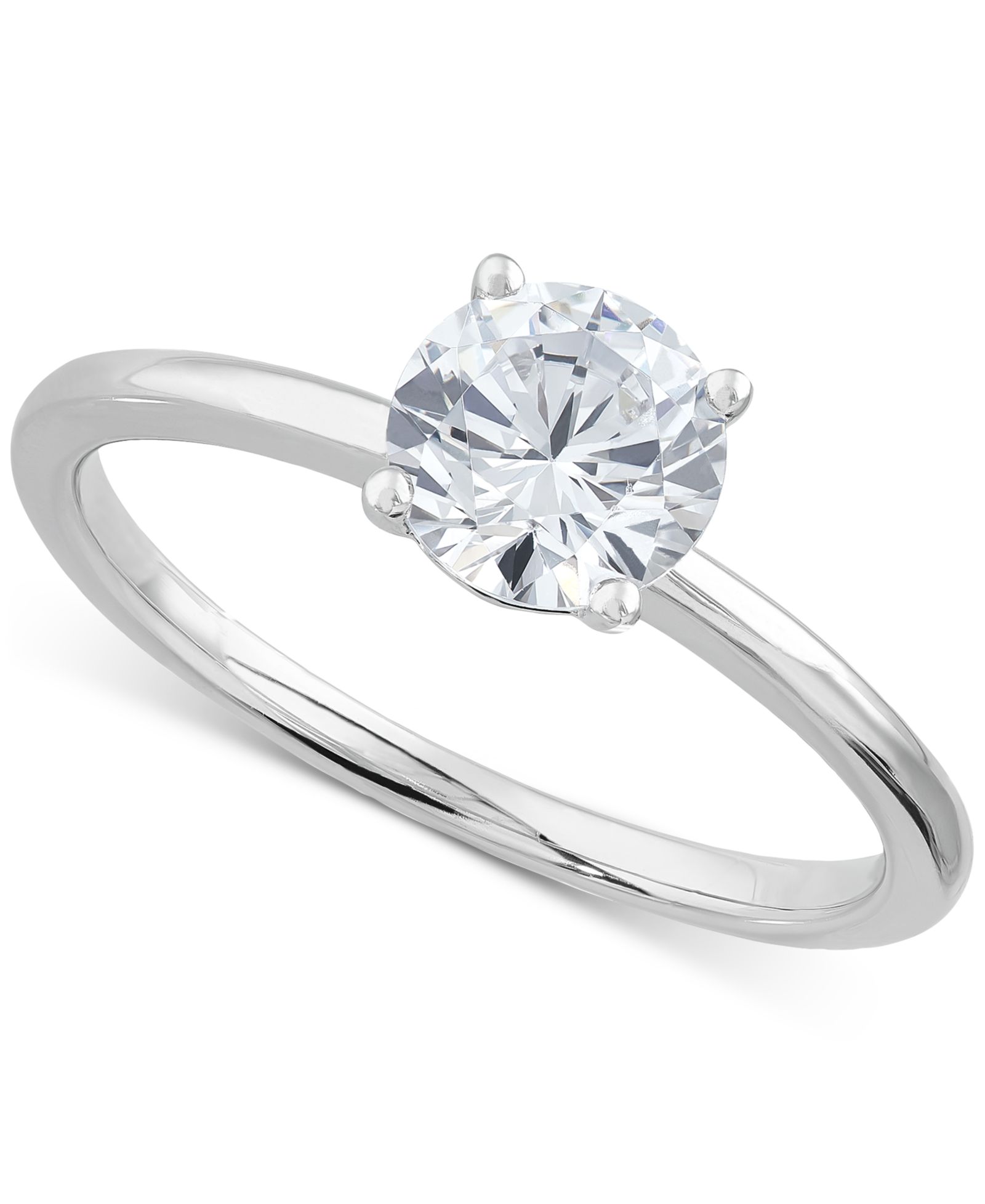 Помолвочное кольцо с бриллиантами IGI Certified Lab Grown Diamond (1 ct. t.w.) в 14k White Gold или 14k Gold & White Gold