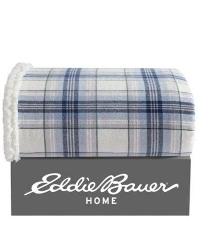 Eddie Bauer фланелевый двусторонний плед в клетку, 60" x 50"