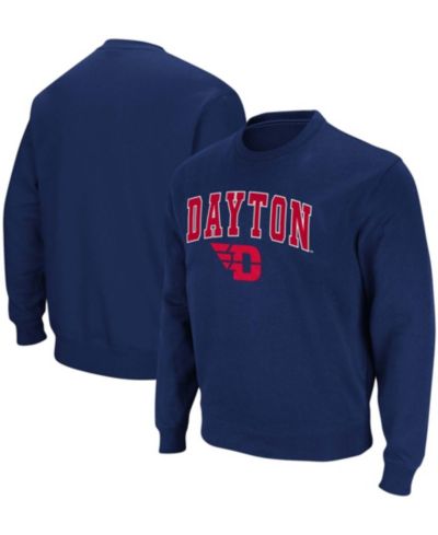 Мужской свитшот pullover navy dayton flyers arch logo tackle twill