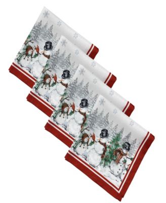 Салфетки Villeroy & Boch Snowman Winterland Holiday Snowflake, набор из 4 шт