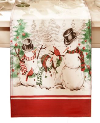 Snowman Winterland Holiday Snowflake дорожка на стол