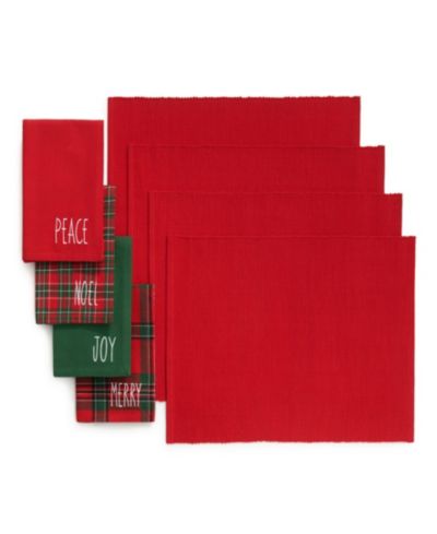 Салфетки и под餐ы Villeroy & Boch Holiday Christmas Sentiments, комплект из 8 шт.