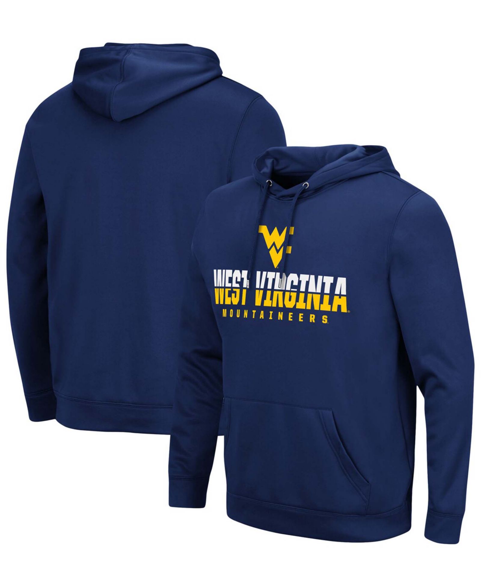 Мужское флисовое худи Colosseum West Virginia Mountaineers Lantern, темно-синее