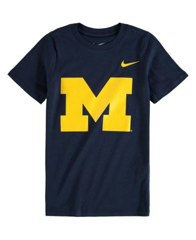 Детская футболка Nike с логотипом Michigan Wolverines темно-синего цвета