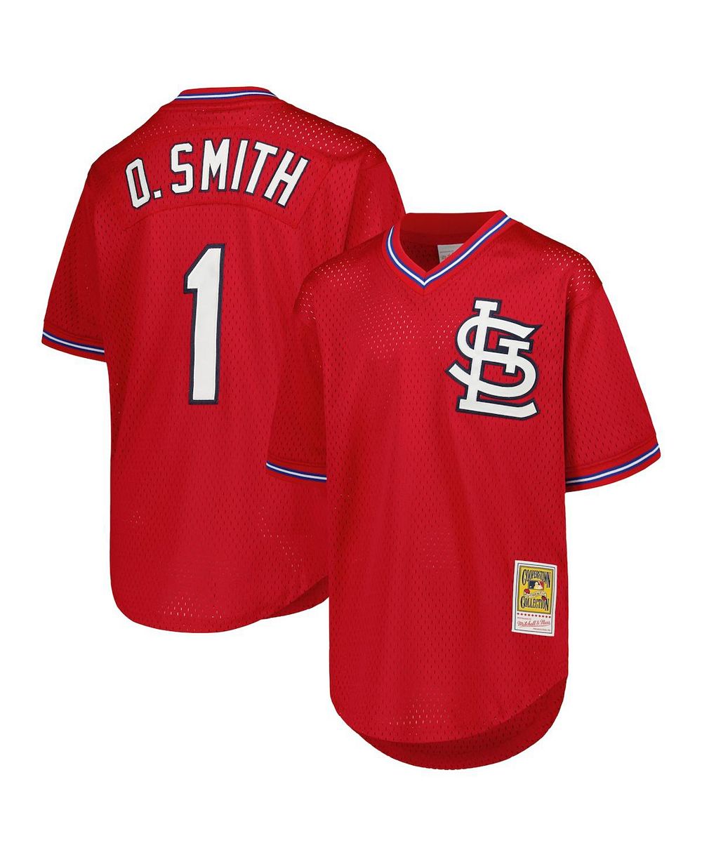 Джерси Mitchell & Ness для мальчиков, красная сетчатая форма St. Louis Cardinals Cooperstown Collection
