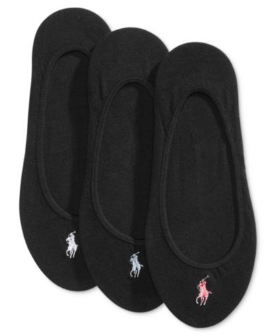 Polo Ralph Lauren Women's 3 Pack Ultra-Low No- Show Sock Liners