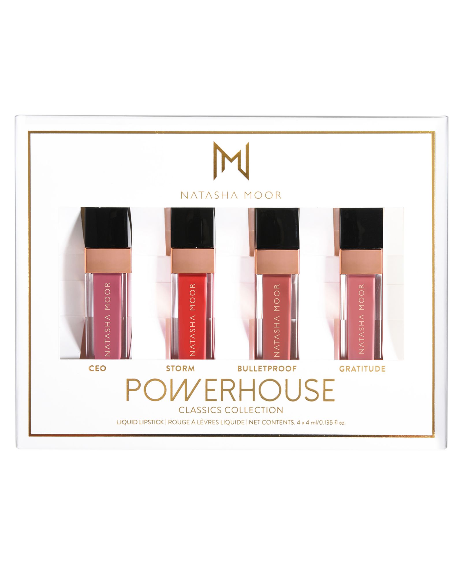 Набор мини-помад Natasha Moor Powerhouse Classics Collection