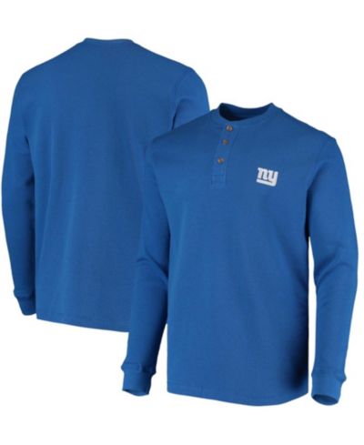 Мужская термофутболка с длинным рукавом Dunbrooke New York Giants Maverick Henley Royal